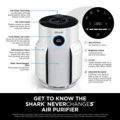 Shark HP150UK Neverchange5 Air Purifier - White
