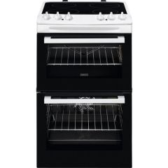 Zanussi ZCV46050WA Cooker Electric 55Cm Double Oven