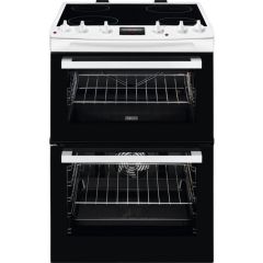 Zanussi ZCV66078WA Cooker Electric 60Cm Double Oven