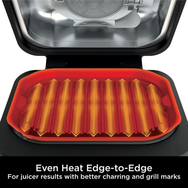 Ninja AG651UK Foodi Max Pro Health Grill Flat Plate + Air Fryer - Black