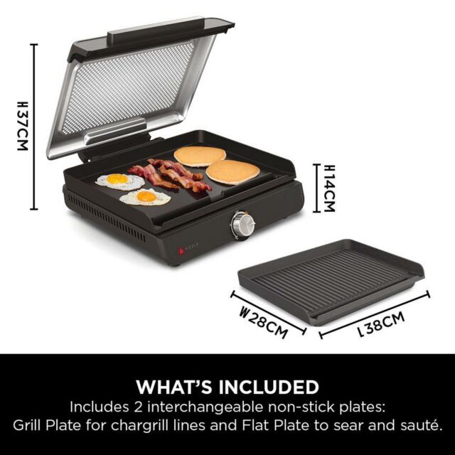 Ninja GR101UK Sizzle Grill & Flat Plate