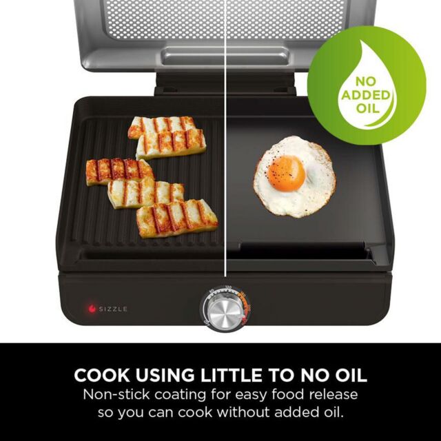 Ninja GR101UK Sizzle Grill & Flat Plate