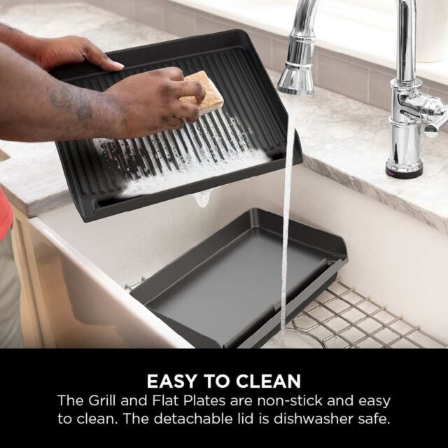 Ninja GR101UK Sizzle Grill & Flat Plate