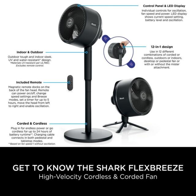Shark FA220UK Cordless Or Corded Fan