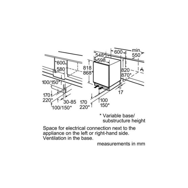 Siemens KU15RA51GB Larder Integrated