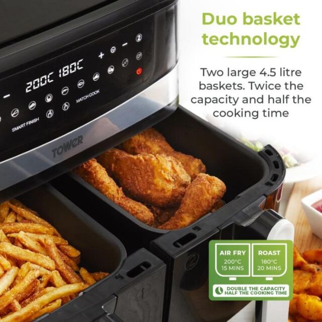 Tower T17008 Due Air Fryer