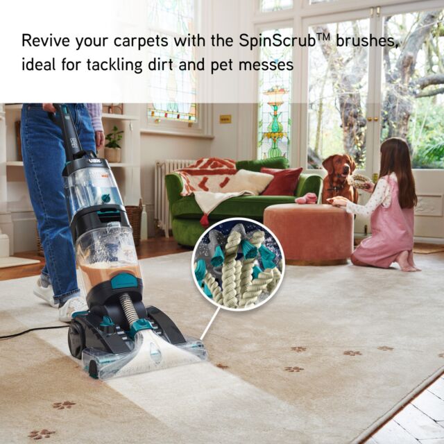 Vax CDCW-PMXP Platinum Power Max Pet-Design Carpet Cleaner - Black & Teal